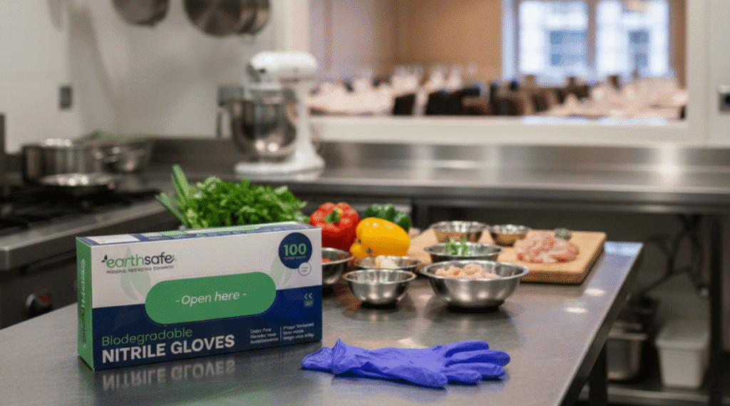 Biodegradable gloves for Hospitality Industry - EarthSafe PPE