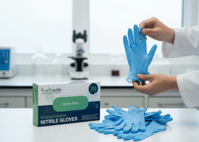 Biodegradable gloves for industries