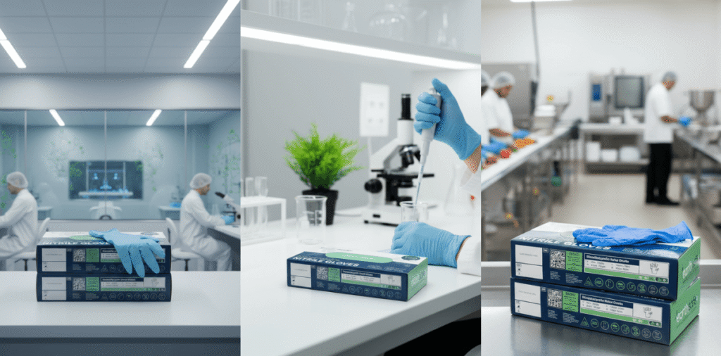 ESPPE biodegradable Nitrile Gloves for several industries